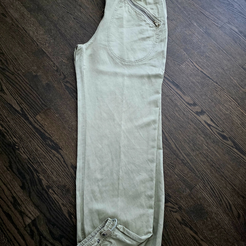 Diesel Women's Full Lenght Pants, Ligh Green, Slight Mettalic high qualitySize L